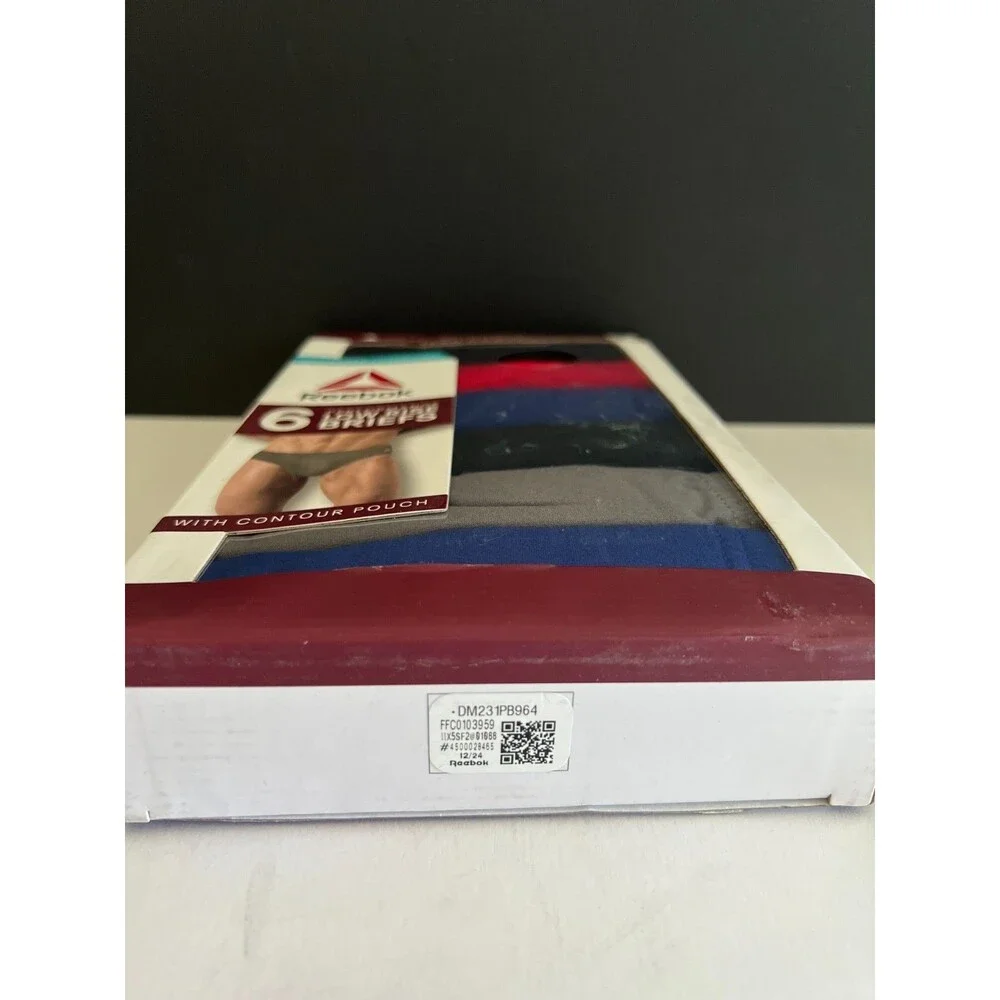 6 Pack Medium Men’s Reebok Low Rise Performance Briefs Size S Contour Pouch